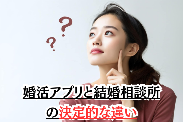 婚活アプリと結婚相談所の決定的な違い