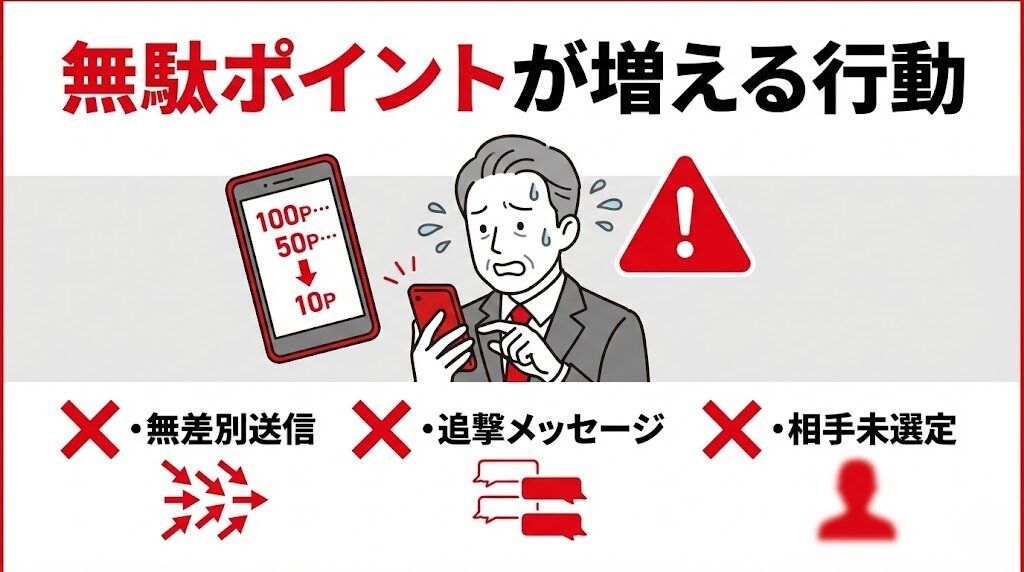 華の会メールでポイントが無駄になる行動