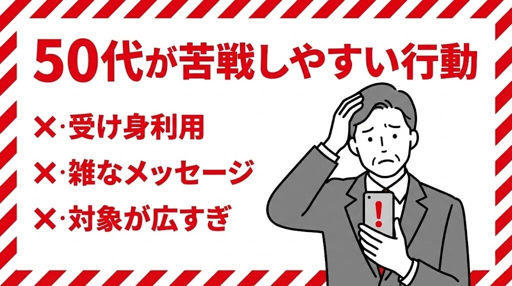 50代が出会いにくくなる行動パターン