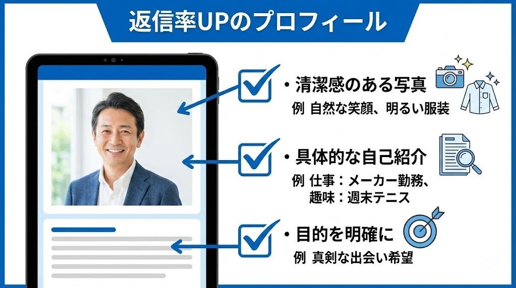 返信率が上がるプロフィール作成のコツ